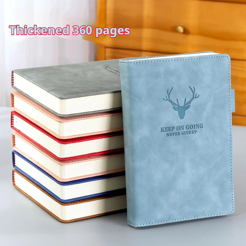 A5 Notebook Upscale Notebook With Deer Head 360-Page Diary Business Notebook Meeting Book Student Notebook School Supplies