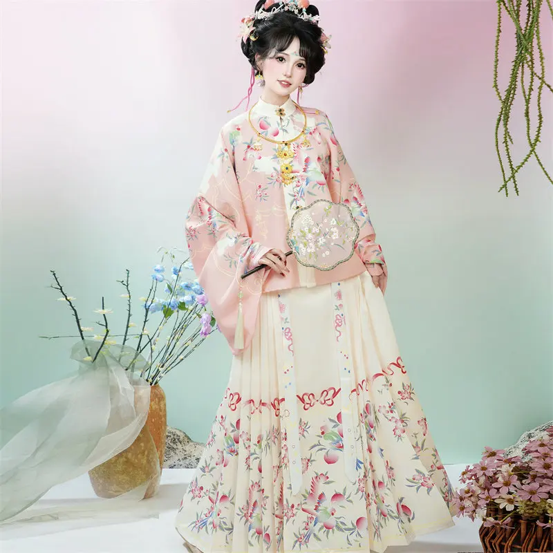 

2026 spring and summer new Ming-made Hanfu female, fairy energy daily Chinese style embroidered top horse dress