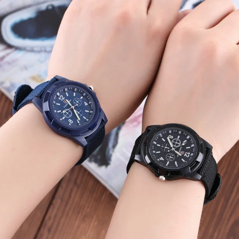 جديد ساعات رجالية 2025 موضة كوارتز ساعة اليد للرجال عادية النايلون الفرقة العسكرية الرياضة الذكور ساعة ساعة هدية Reloj Hombre