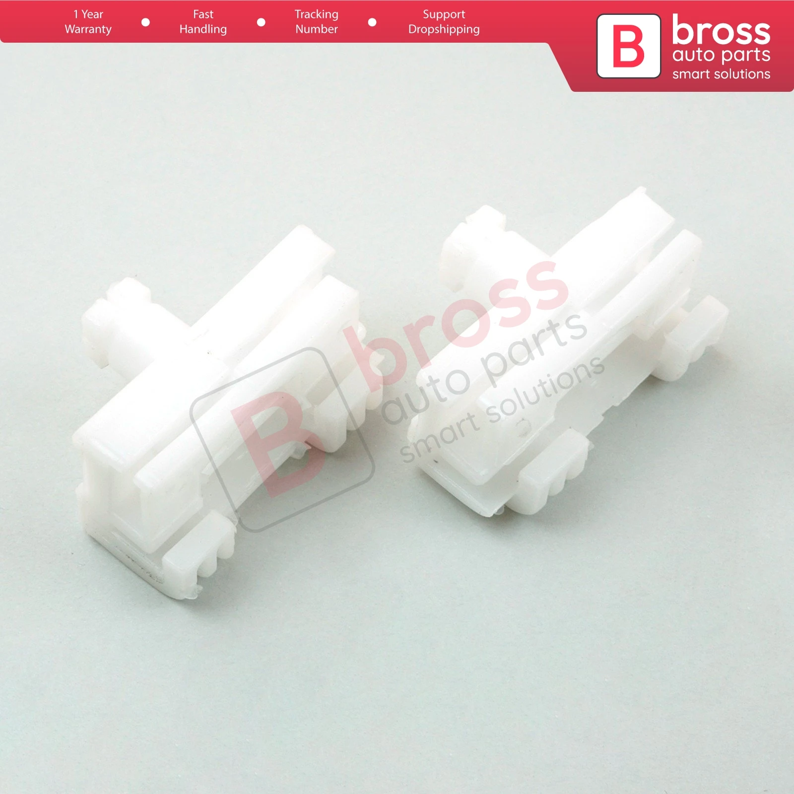 

Bross BWR58+BWR59 Window Regulator Clips Set Front or Rear Right and Left Door 9221H2, 922177 for Citroen Saxo Peugeot 106