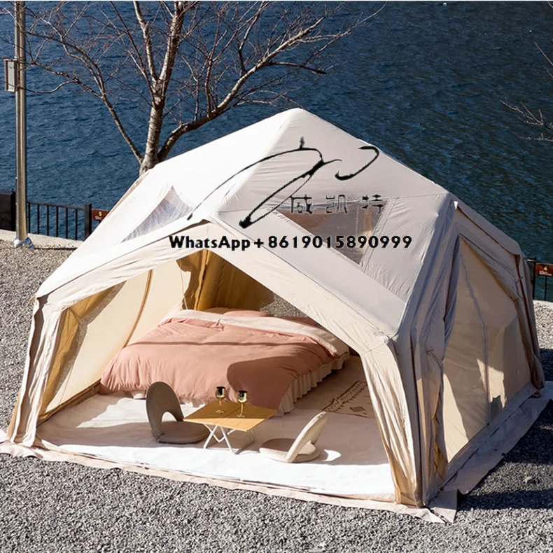 

Newest Design 4 Sides Doors Large Inflatable Light Weight Glamping Beach Tent for 8 Person Outdoor Camping