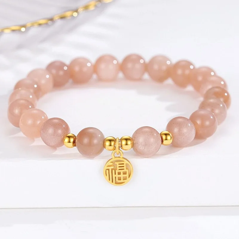 

Fortune Women Sunstone Beaded Ethnic Style Fashion Versatile Bracelet