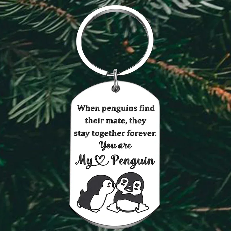 

Cute Funny Penguin Gifts Keychain Birthday Valentines Gift Key Chain Pendant Boyfriend Girlfriend Husband Wife Couples Gift