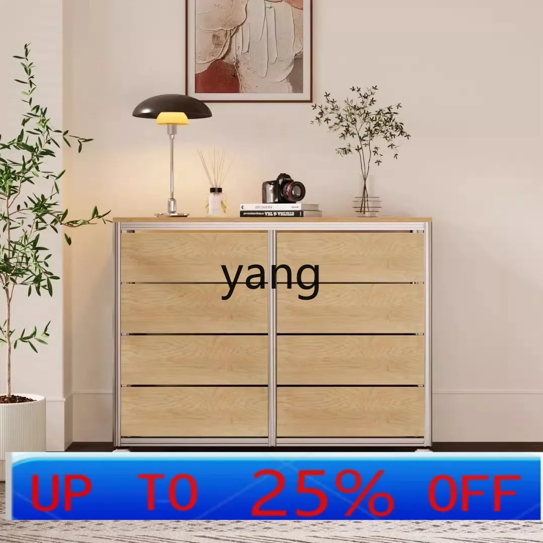 

LMM aluminum profile multi-layer drawer storage cabinet birch dining side cabinet display Nakajima platform