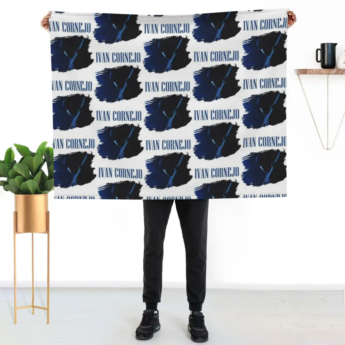 

Ivan Cornejo Photo With Text v2 Throw Blanket Long Lasting Soft Plush Blanket for Daily Use