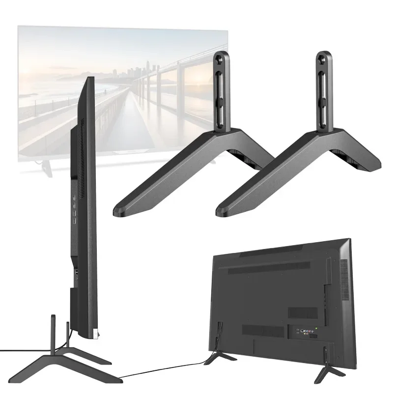 Base Universal para TV de Mesa, Suporte de Mesa para TV, Pernas de Elevação para Tela LED TCL, Suporte de Mesa para Televisão Samsung LG
