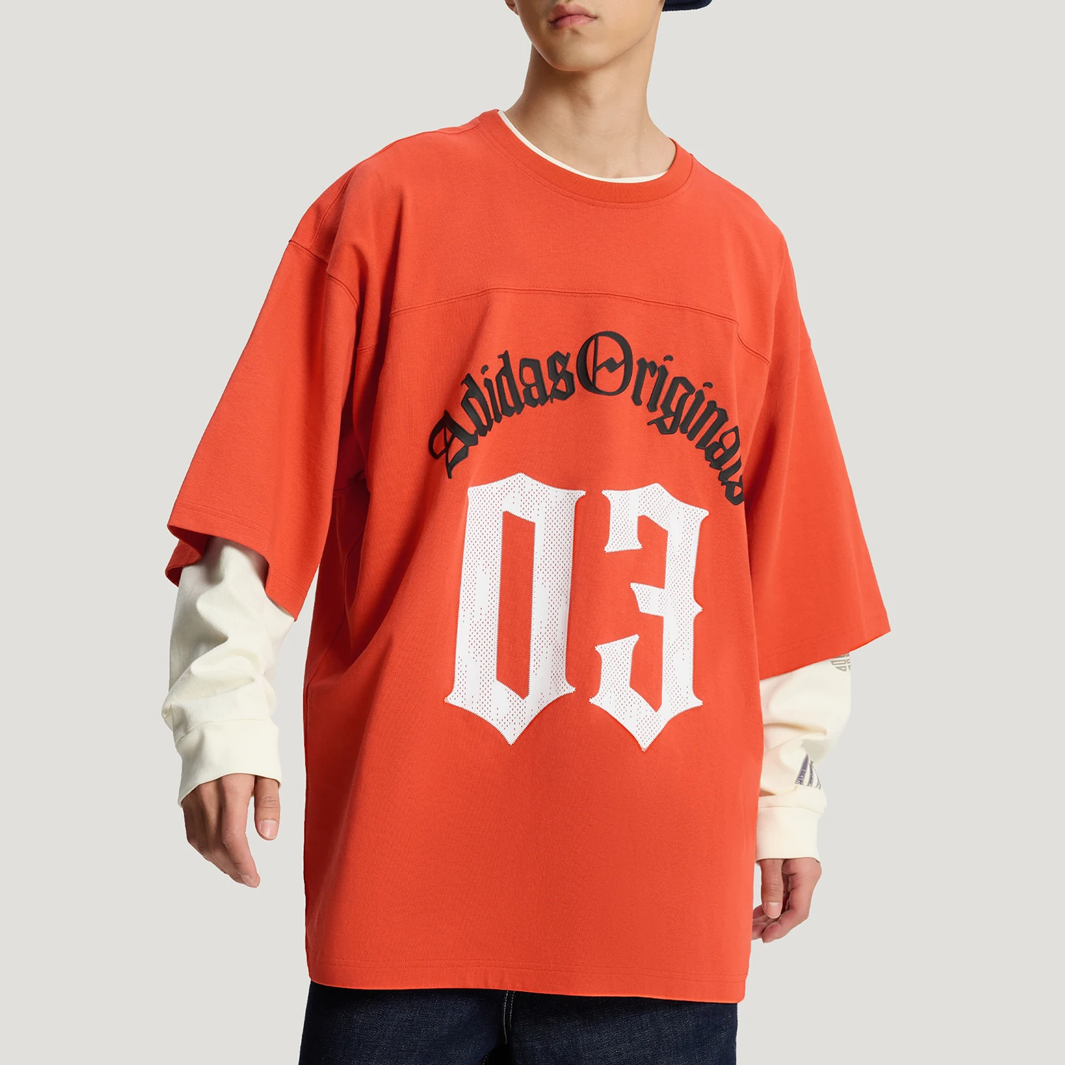 Adidas genuine clover men's loose and stylish printed T-shirt KR0407