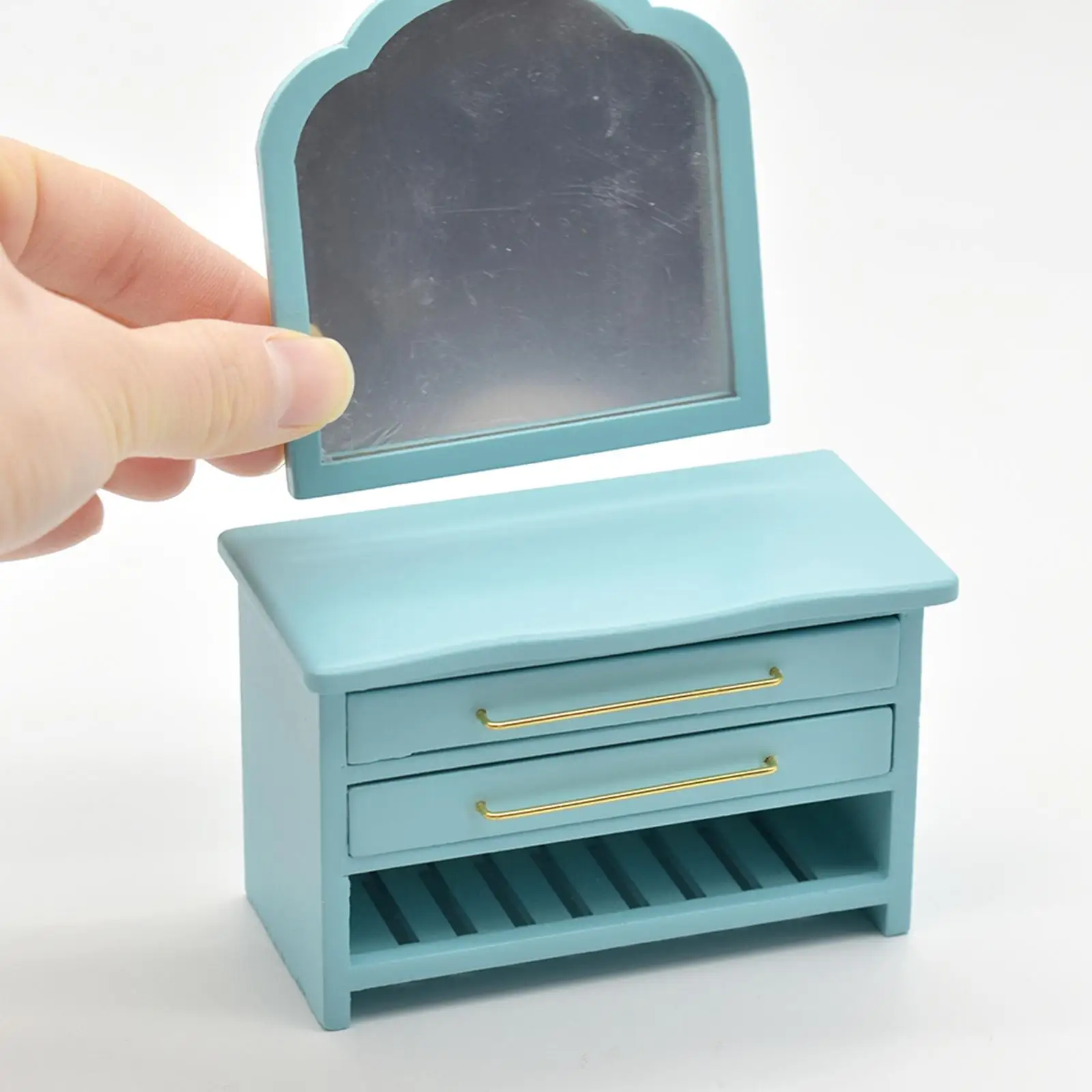 

1/12 Dollhouse Mirror Cabinet Ornaments Scene Decoration Miniature Furniture