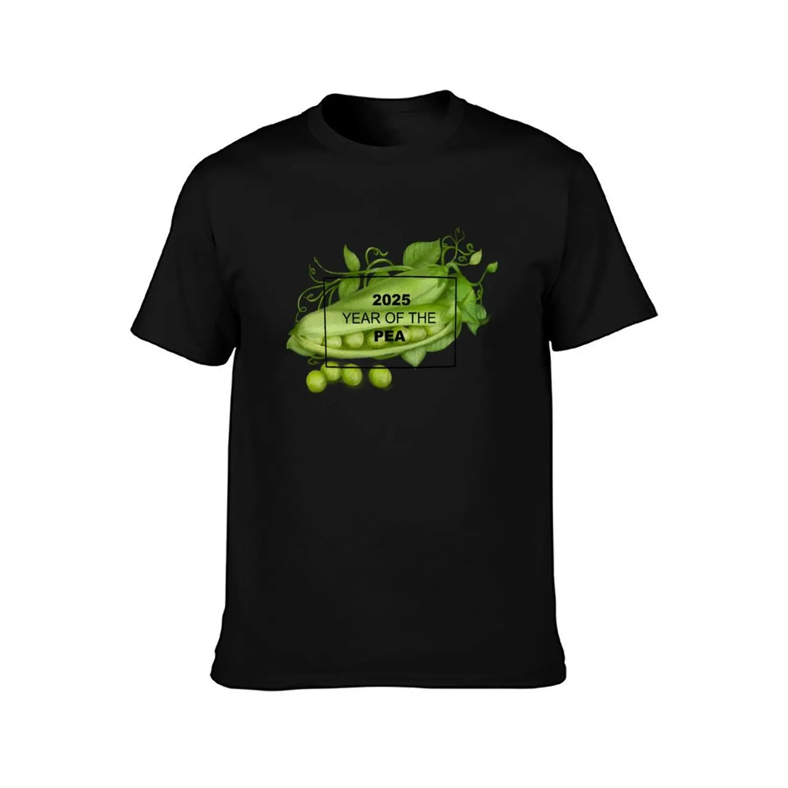 2025 is the Year of the Pea T-Shirt Summer Casual Cotton Tee Oversized Streetwear Tops Vintage Graphic Print 100% Cotton