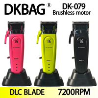 Professional DK079 Brushless Motor 7200RPM All Metal Electric Hair Clipper DLC FADE Blade Charging Base 5 Adjustment Additional