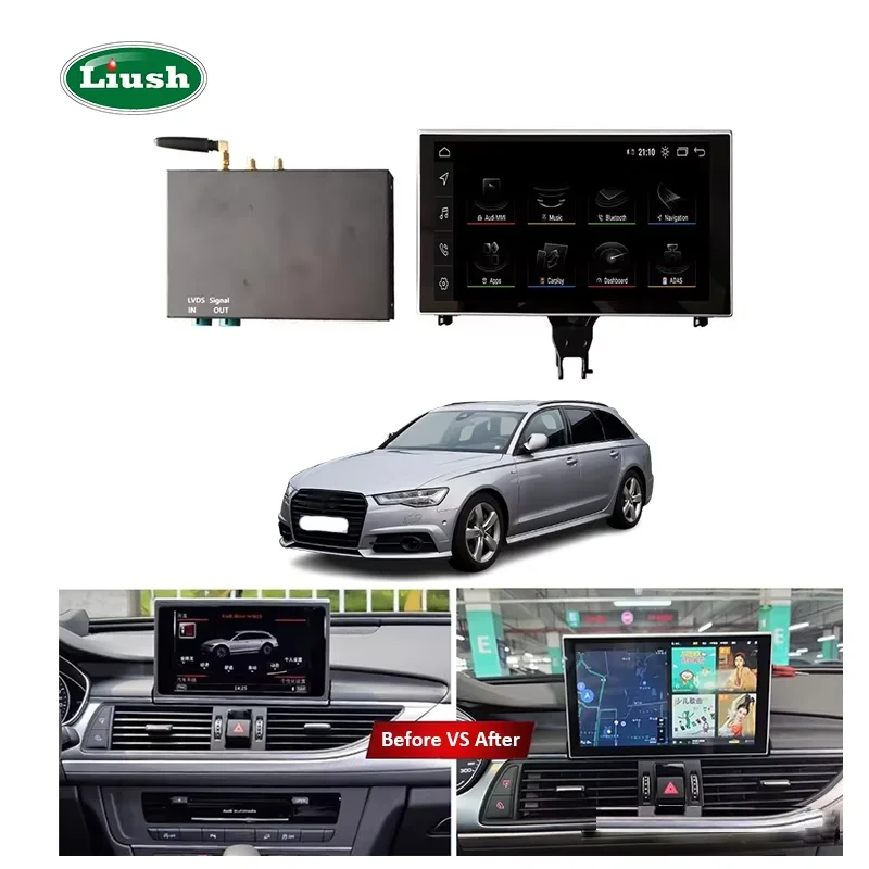 

Applies to Car Navigation Android RMC System 9 Inch Screen Car Multimedia DVD Radio Update Kits for Audi A6 C7 2012-2018 2013-20
