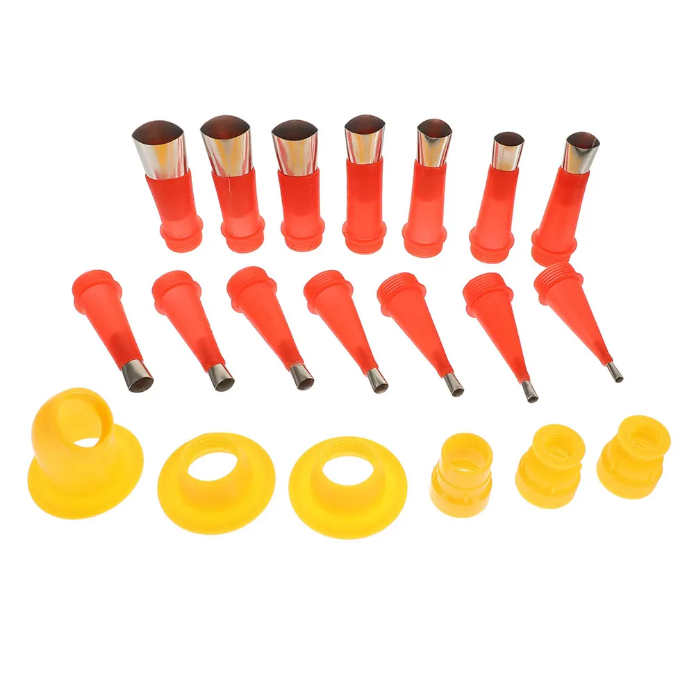 

2 set Caulking Tool Kit Stainless Steel Silicone Nozzles Crimping Tips Trim Home Repair Electric Caulking Gun
