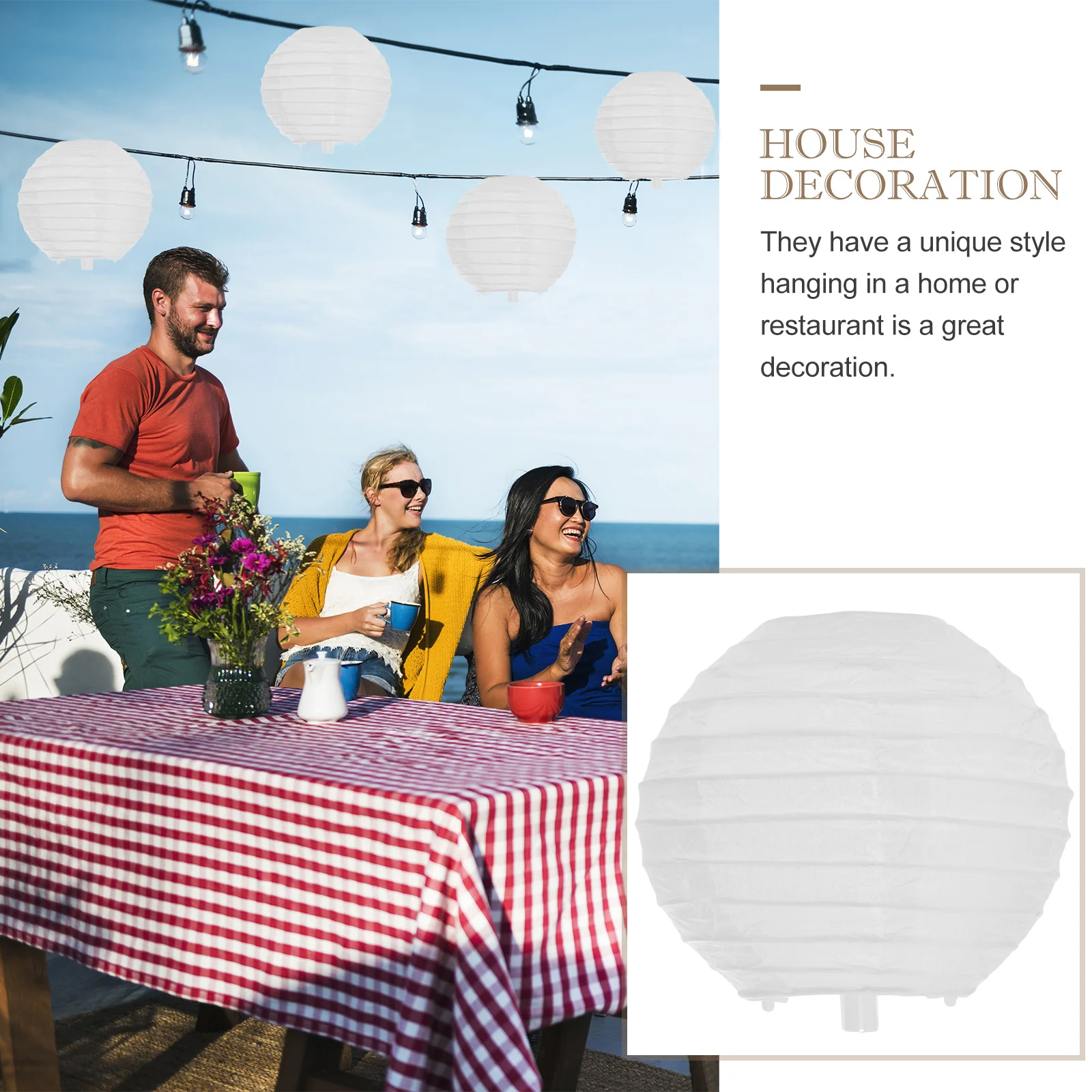 

15pcs Round Paper Lantern Lightweight Reusable Decorative Hanging Ball for Wedding Party Festival Home Bars Indoor Lighting