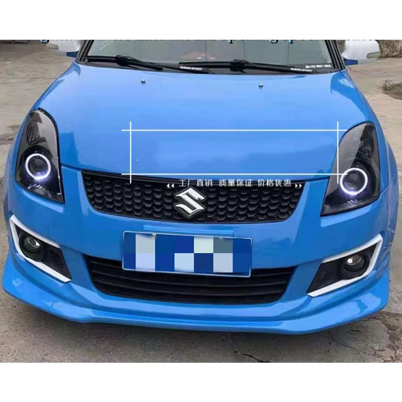 For Suzuki Swift 2013--2016 Year Front Bumper Lips Body Kit Accessories 2 Pcs