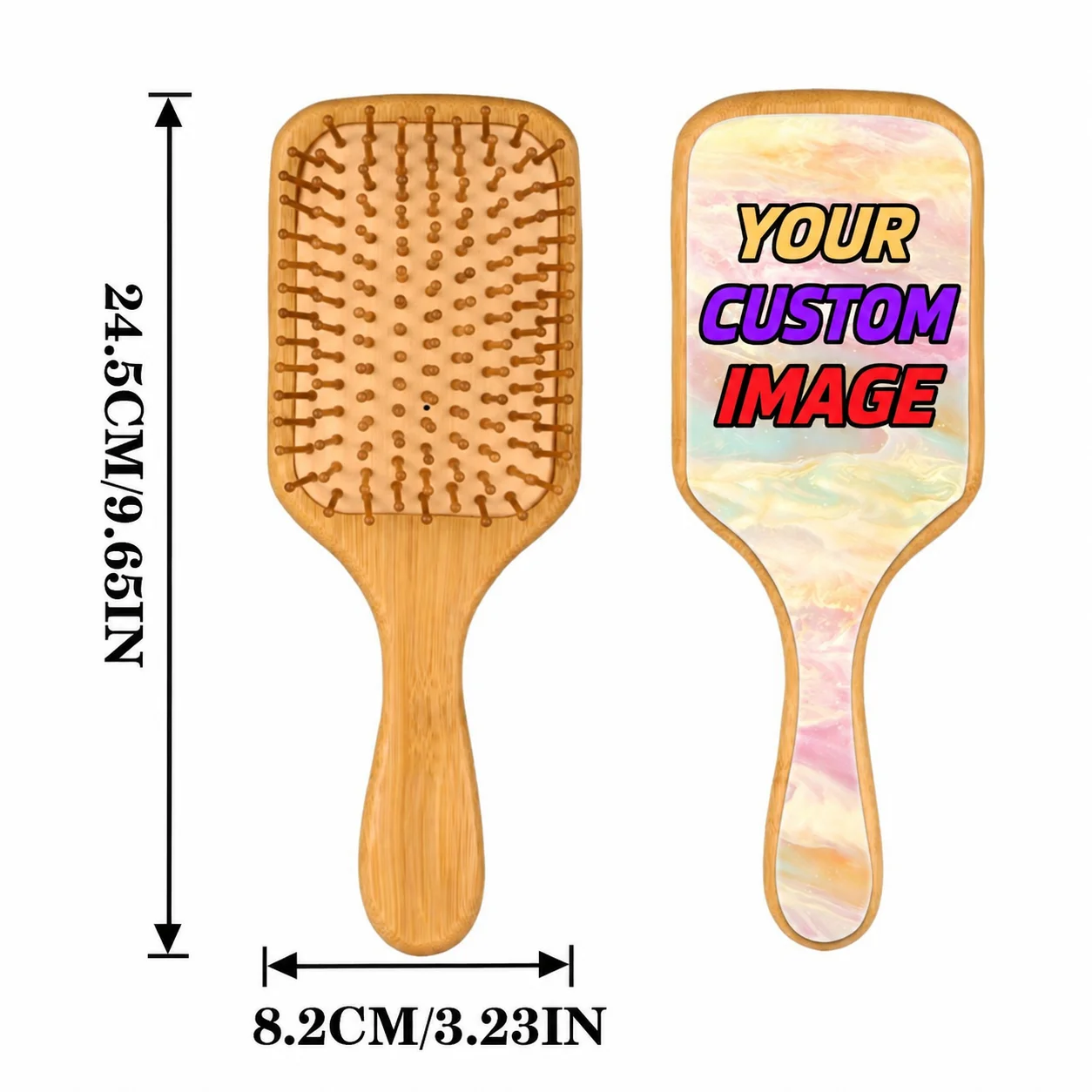 1PC Personalized Cushion Hair Brush Custom Photo Name Massage Comb for Women Girlfriend Mom Christmas Graduation Birthday Gift