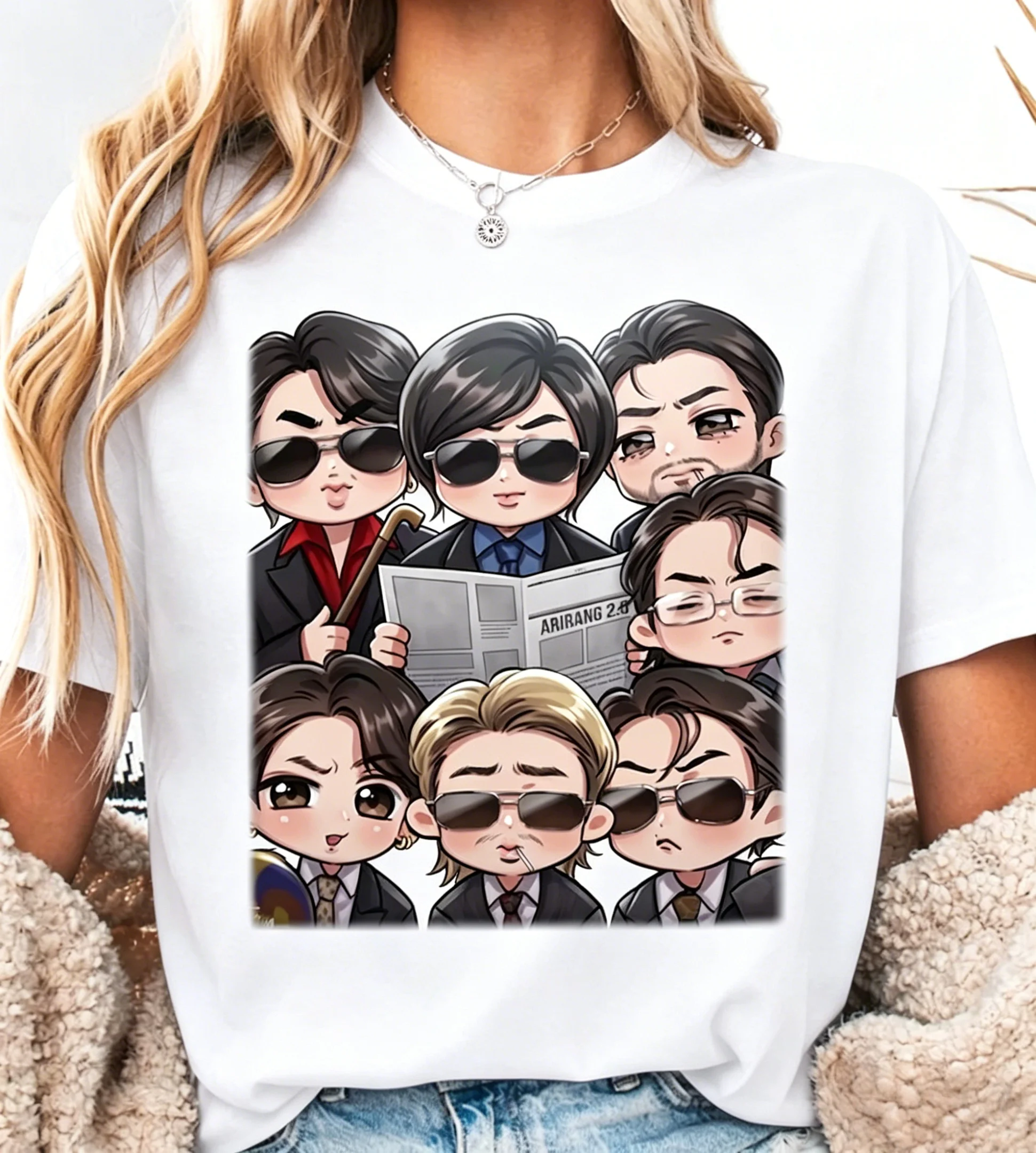 2026 Summer New Kpop Korean Boy Graphic T-Shirt Tops Tees Men's Women's Clothing Shirt Y2k Summer Tshirt Top