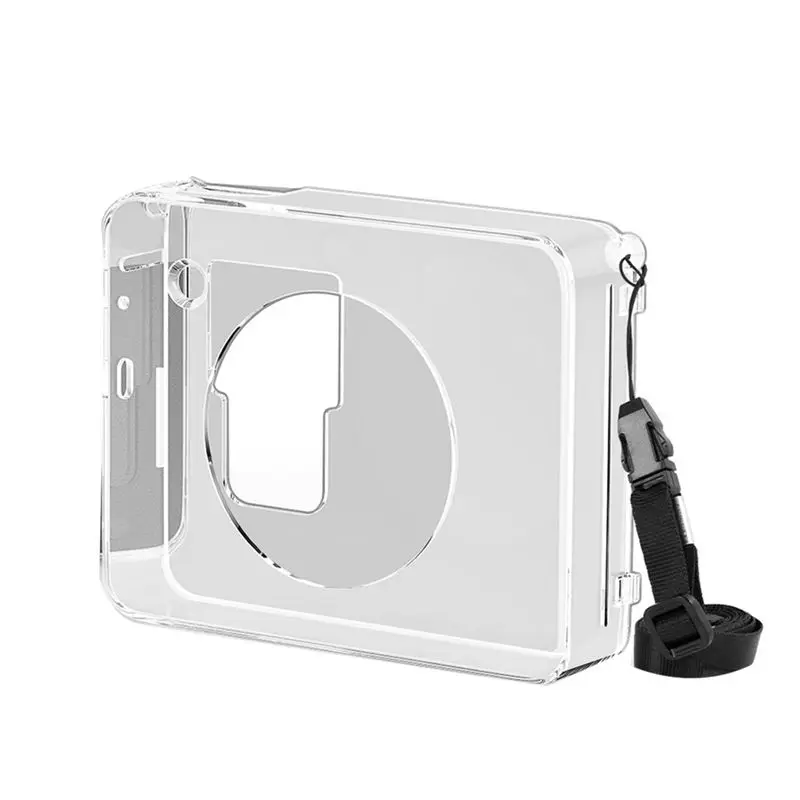 B04B-For Kodak Mini Lens 3 Retro 4 Clear Case- 2-In-1 Digital Camera Case,Removable Shoulder Strap, Fits For Kodak C300R
