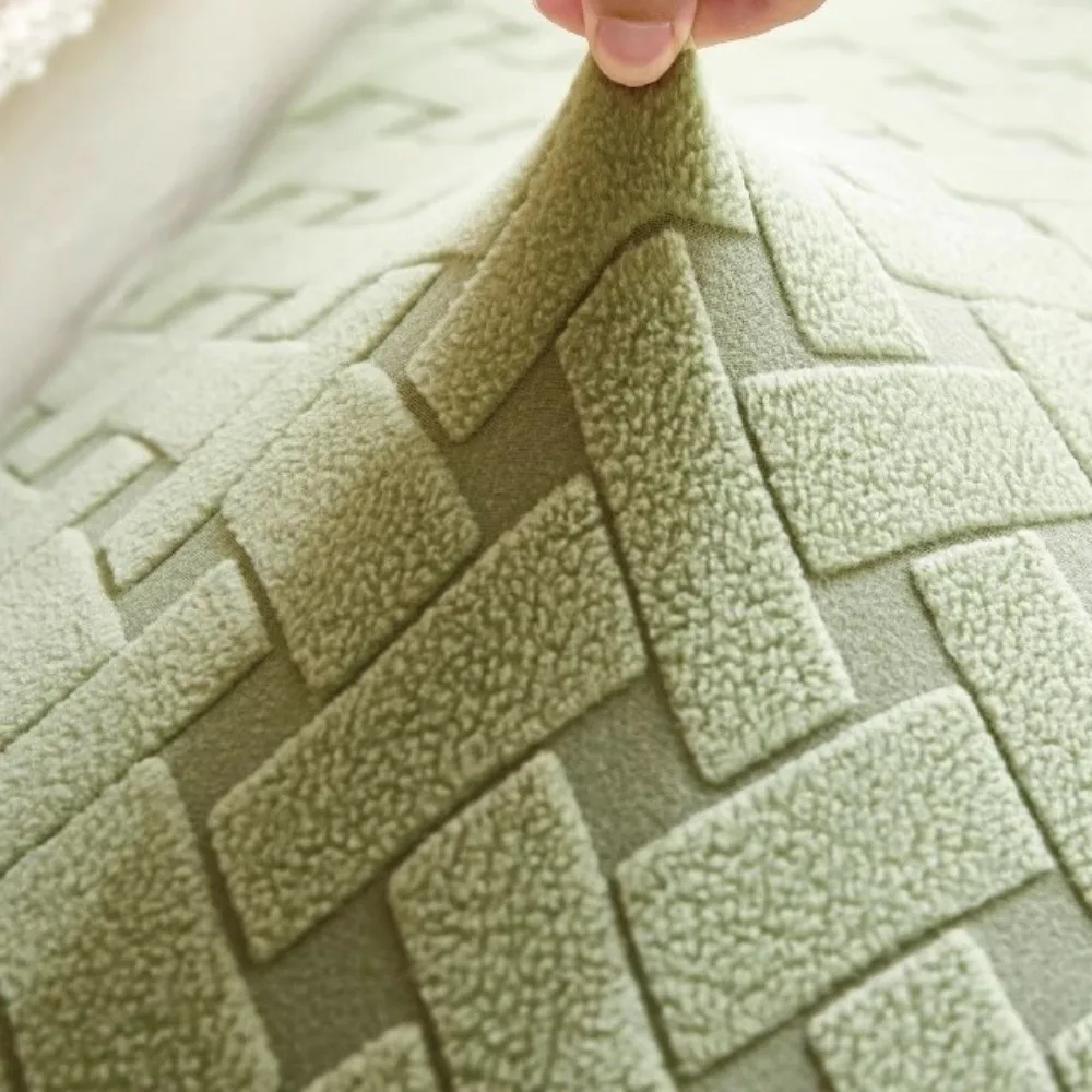 

All Inclusive Bedhead Dust Cover Jacquard Anti-Collision Bed Backrest Cover Soft Solid Color Bedhead Slipcovers Home Decor