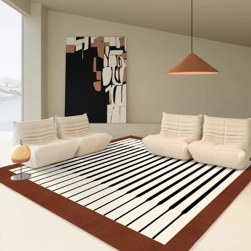 Artistic Piano Keys Carpet Creative Stripes Living Room Carpets Geometric Luxurious Decorative Rugs Comfortable Soft Bedroom Rug