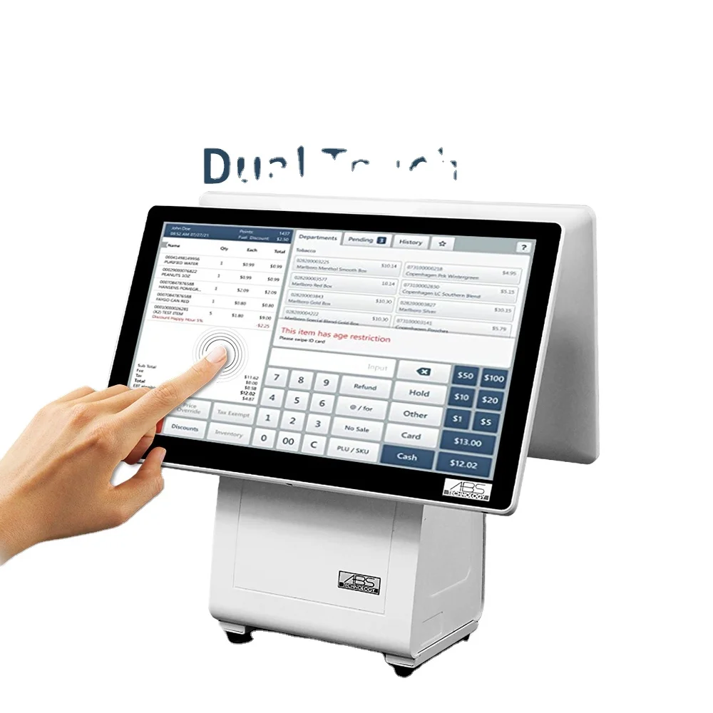 ATV&UTVWholesale ABS All-in-one Professional Touch Metal White Barber Shop POS System Cash Register Supermarket Intel Quad-core