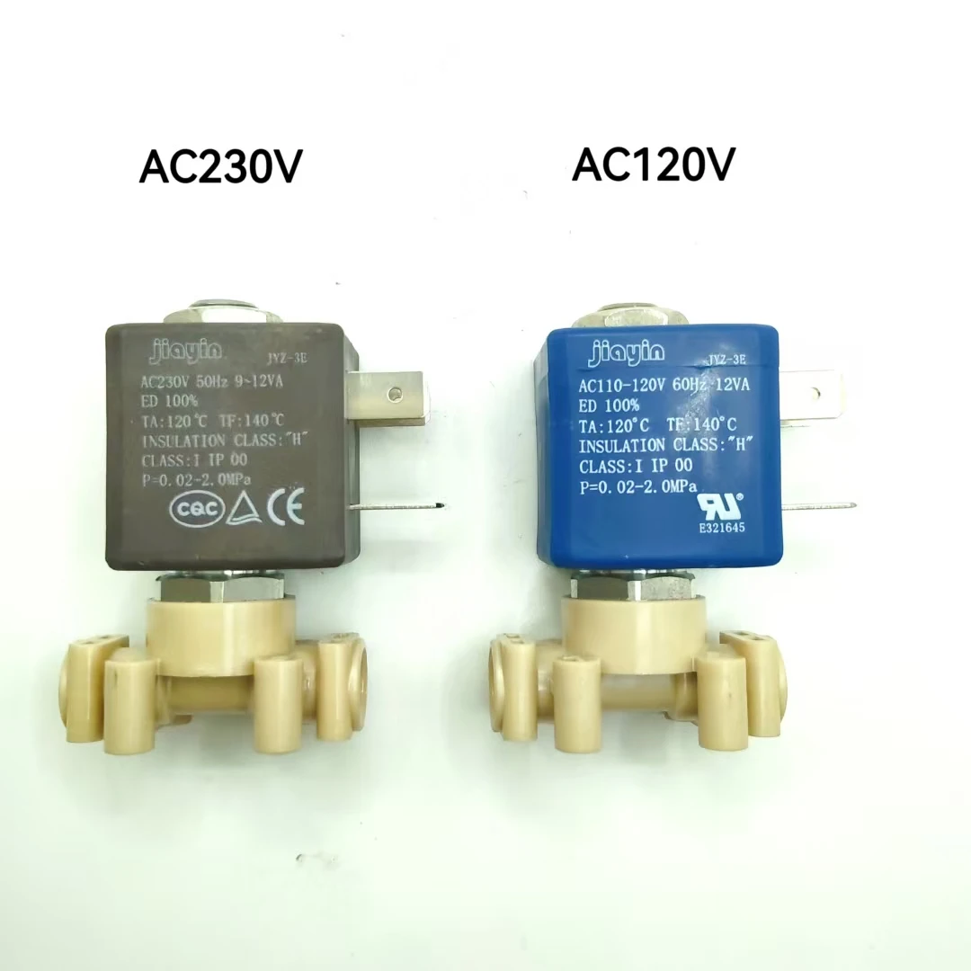 

Jiayin JYZ-3E 120V 220V Two-Way Solenoid Valve Coffee Machine Control Valve High Temperature Resistant Steam Valve