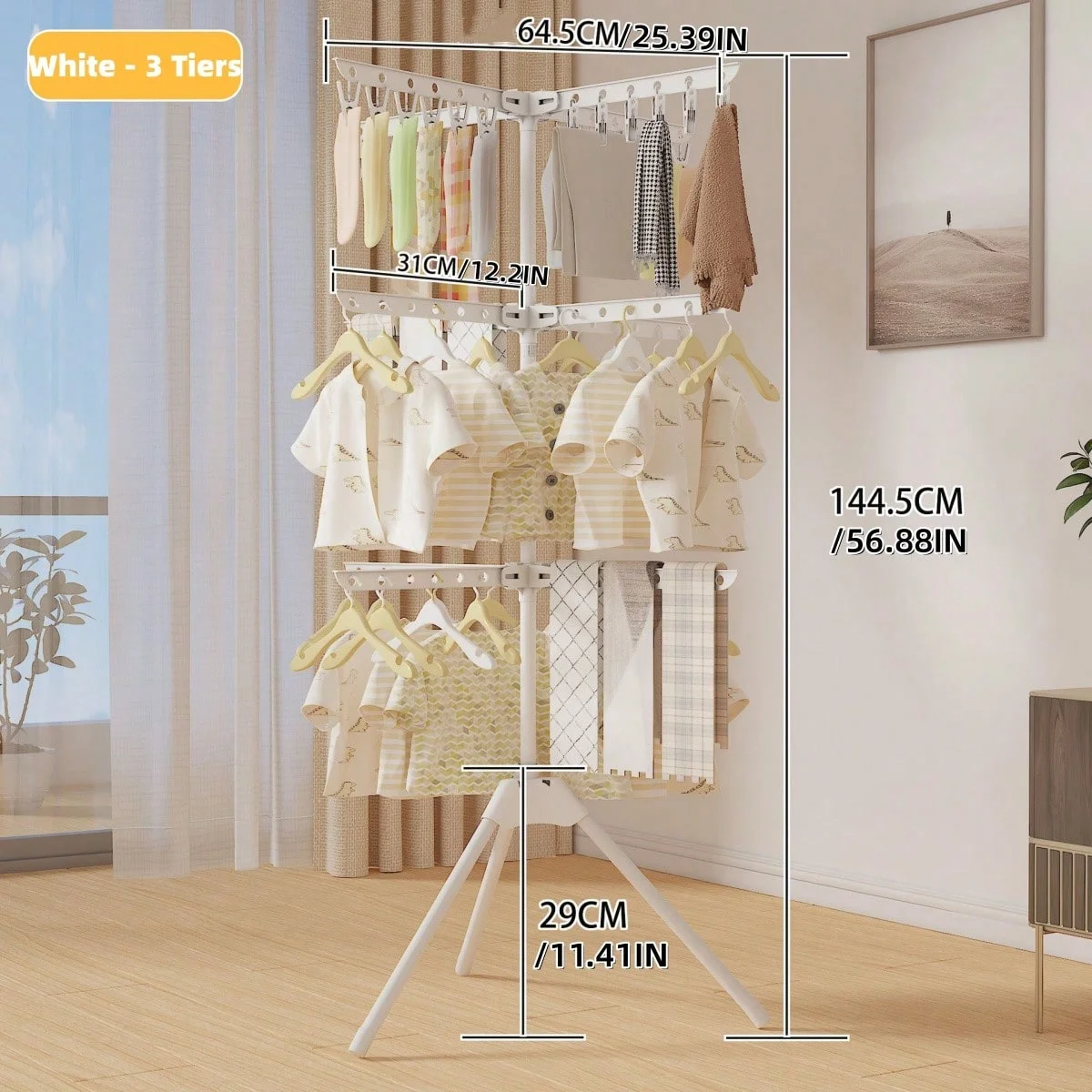床置き式物干しラック、寝室用、家庭用衣類ハンガー、バルコニー - Coat Rack Standing のレビューと価格