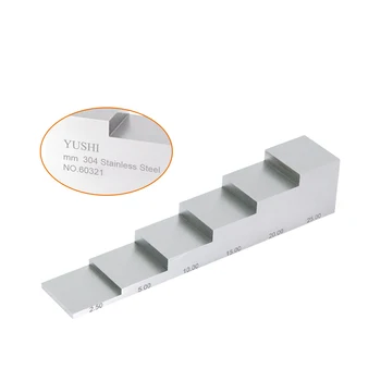 Manufacturer NDT UT Thickness Calibration 6 Step 304 Stainless Steel Test Block Ultrasonic