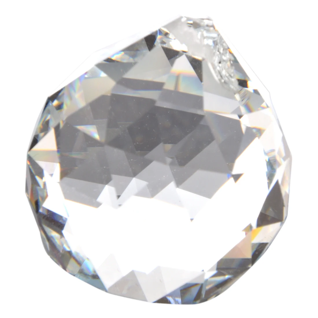 ABZV-40MM Feng Shui Bola pendente de cristal de decoração facetada (transparente)