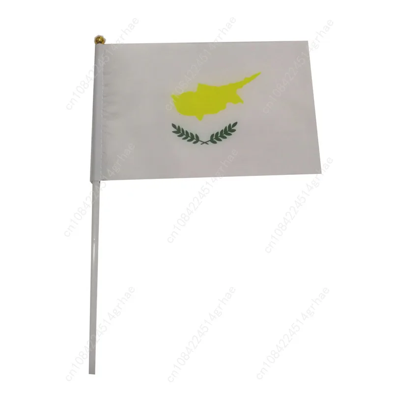 キプロス手旗 キプロス国旗 小型ミニ手持ち旗 10枚入り 14x21cm ワールドカップ スポーツイベント応援用手持ち旗