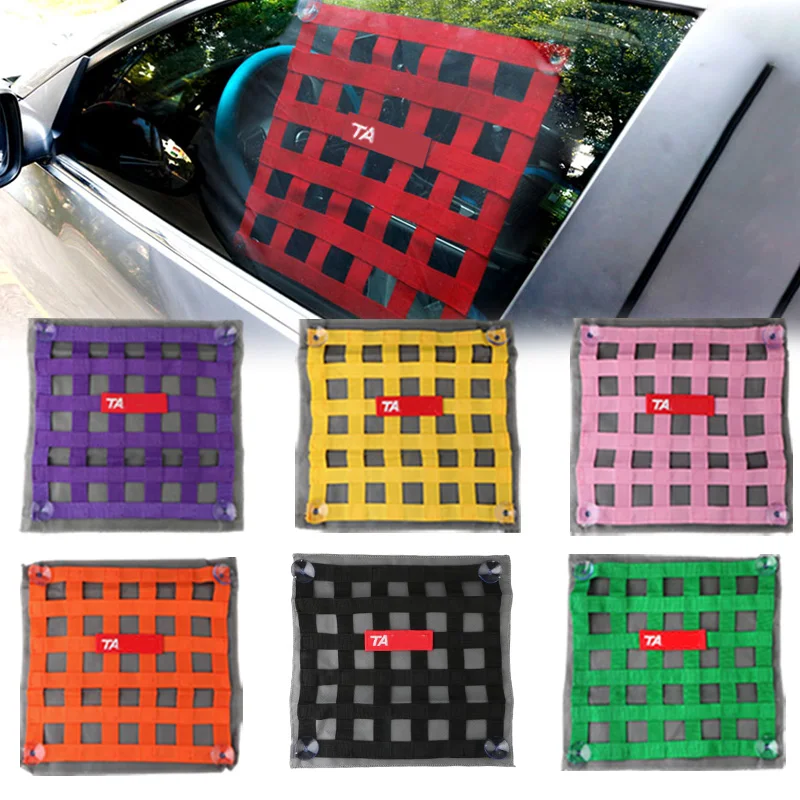 Car Window Net JDM Racing Protection Net Car Modification Decoration Privacy Protection Car Window Sunshades For Takata Logo