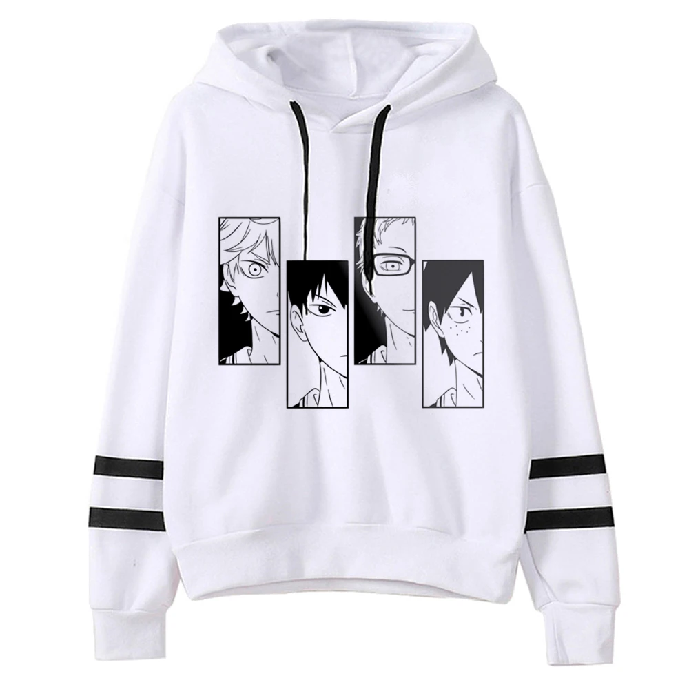 Haikyuu-Pull à Capuche pour Adolescent, Streetwear, Harajuku, Anime, Tendance, Loisirs, Confortable, Style Moderne, à Motifs