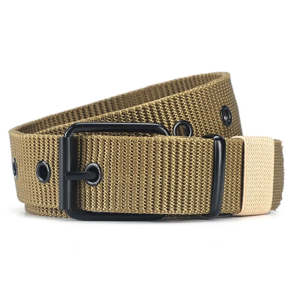 Durable Simple Nylon Canvas Braided Belt Casual Luxury Design Pin Buckle Waistband Weave Waist Band For Man