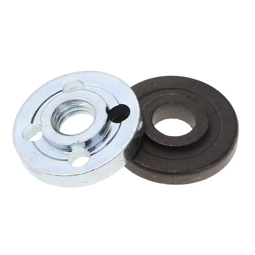 1 Pair Steel metal Lock Nuts Replacement Electrical Angle Grinder Fitting Part Inner Outer Flange