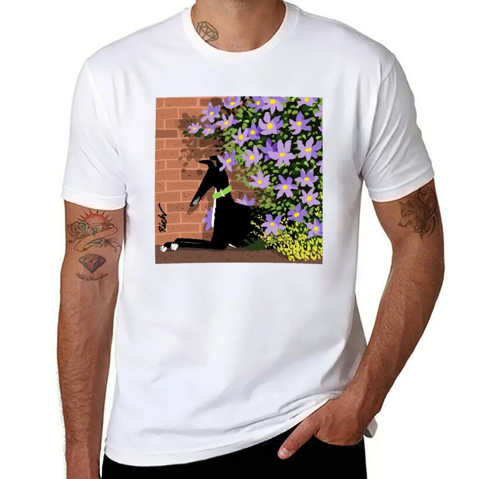 

In the Shade of the Clematis T-Shirt man t shirt luxury cotton tshirt 100% T-Shirt
