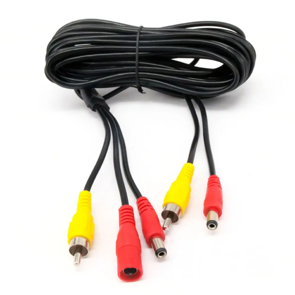 6M For RCA Cable For Backup Camera Systems Supporting Video Signal Transfer And Power Delivery To Rear View Monitor In Cars