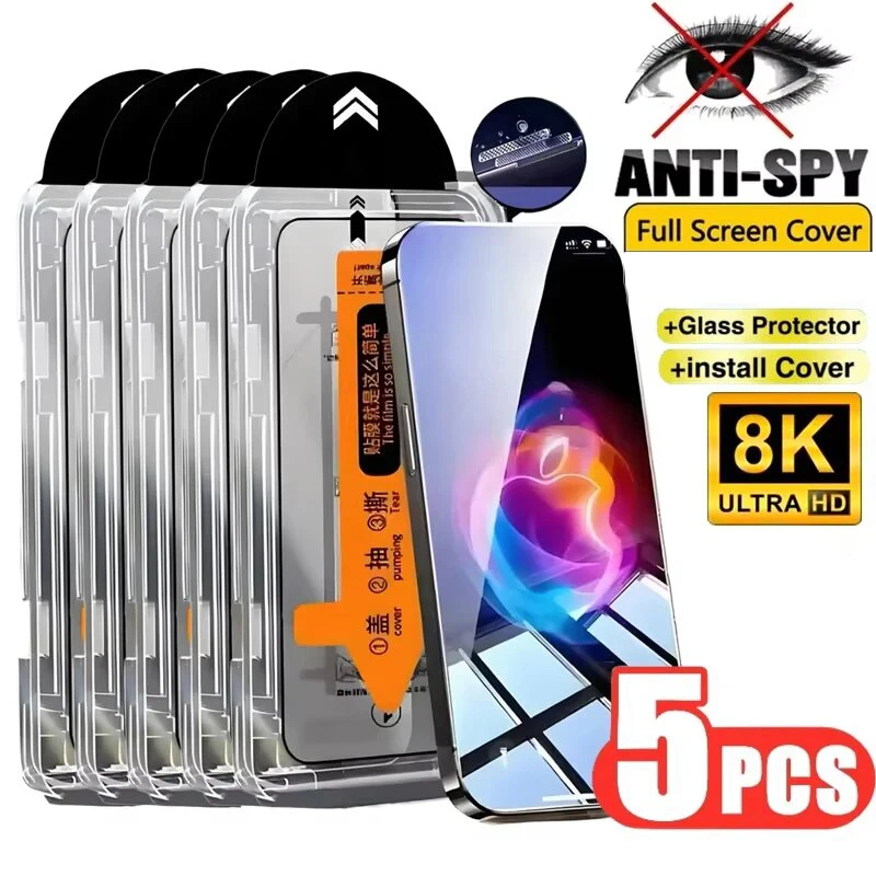 

One-click Install Dust Free Install Anti-Peeping Spy Tempered Glass Film For OPPO K14x K13 Turbo Pro 5G Privacy Screen Protector