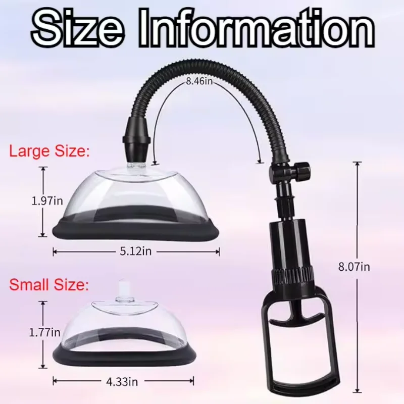Manual Vagina Pump Female Breast Massager Pussy Pump Breast Sucking Massager Vaginal Clitoral Suction Cup Women Adult Sex Toys view 6