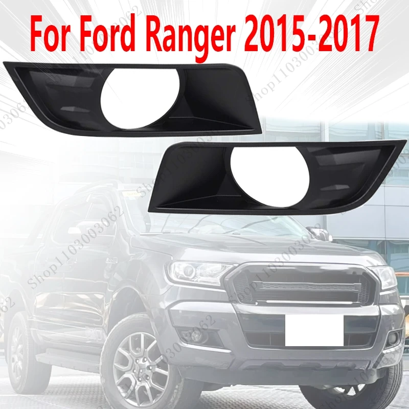 

1 Pair Car Front Bumper Guard Decorative Cover Lamp Shade For Ford Ranger Pickup 2015 2016 2017