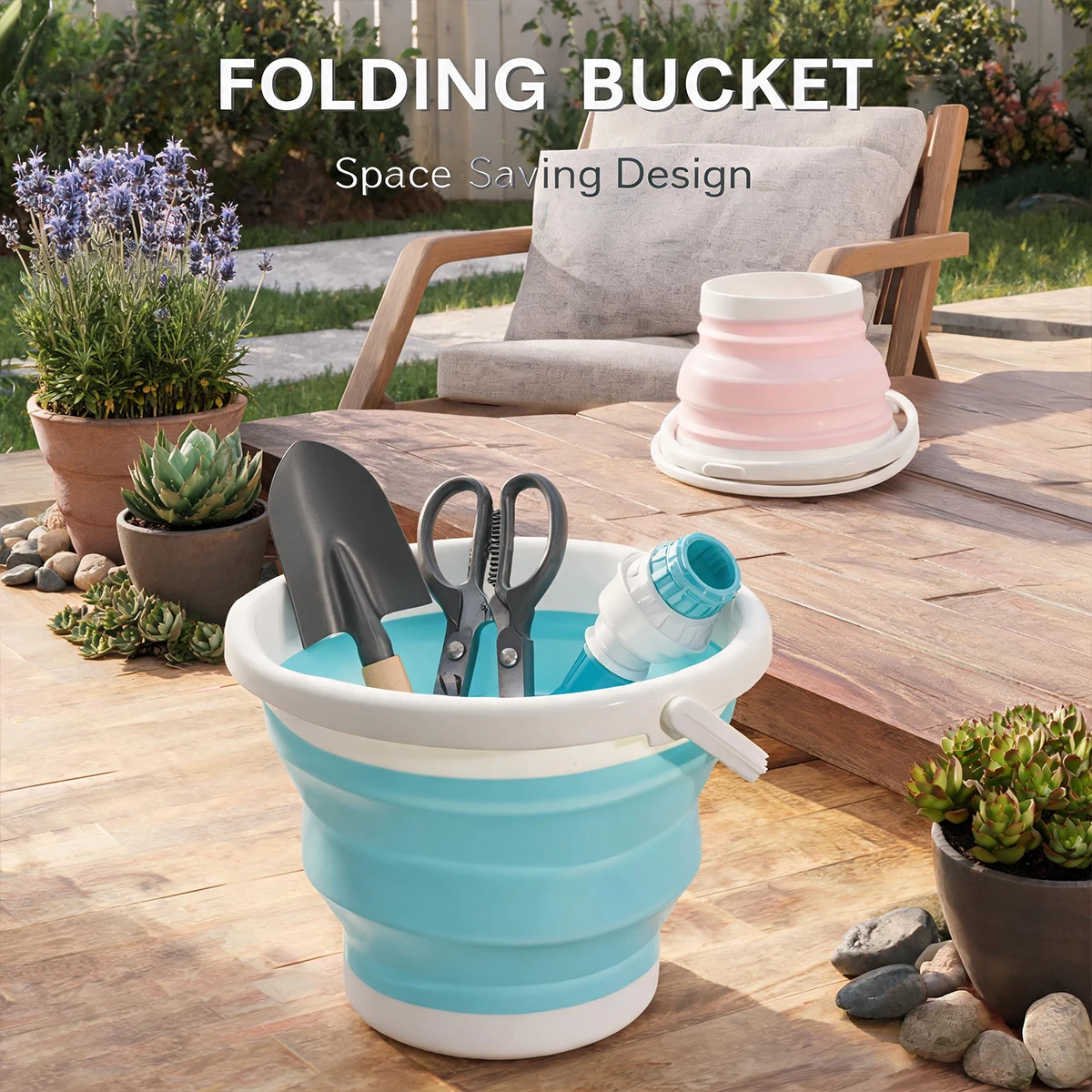 3-Liter Foldable Bucket, Portable Folding Bucket, Car Wash And Fishing Bucket, Household Plastic Travel Outdoor Camping Bucket