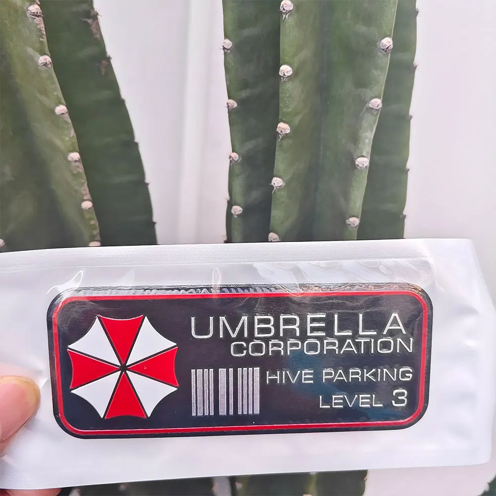 Liga de alumínio carro motocicleta adesivo guarda-chuva residentes favo de mel estacionamento nível 3 decoração do carro adesivo de metal auto moto decalques