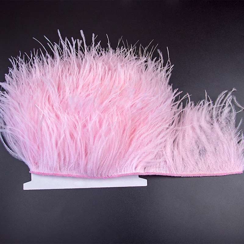 1M Fluffy Natural Ostrich Feathers Trims Fringe Ribbon 1Ply 2Ply Thick 10-15cm/15-18cm/18-22cm for Sewing Wedding Party Costumes