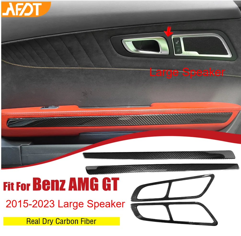 

AFDT для Benz AMG GT GTS GTC GTR Pro C190 R190 Углеродное волокно, внутренняя дверная панель, отделка ручки, рамка, наклейки, глянцевый матовый