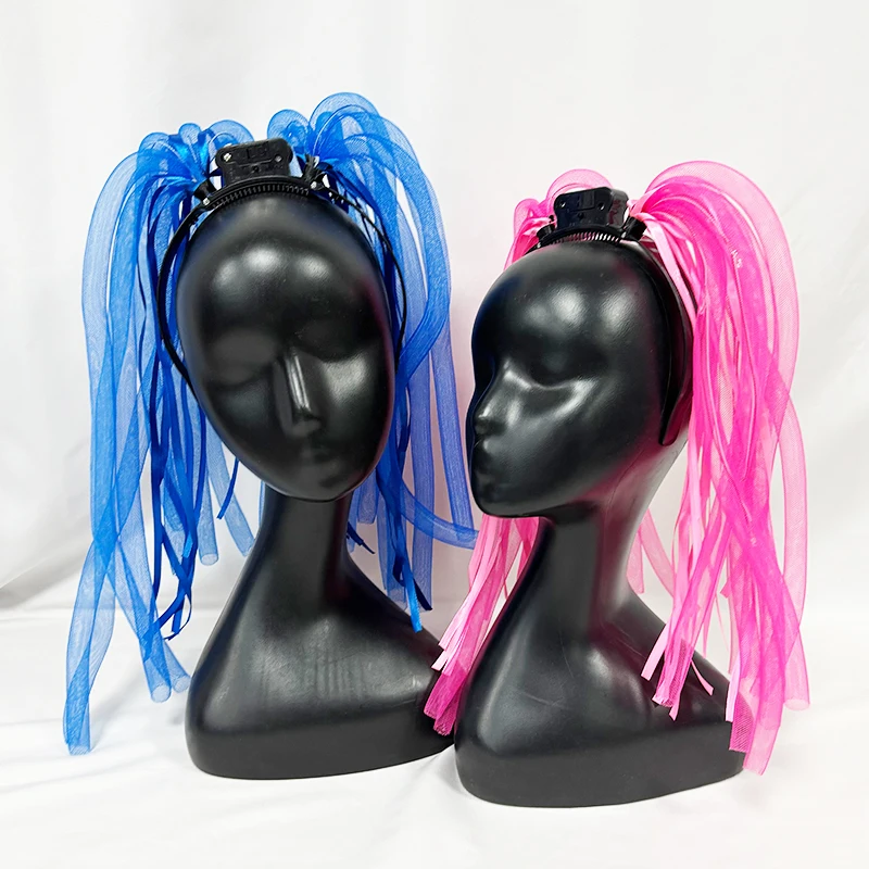 Cosplay Accessoires Kinderen Volwassen Light Up Noodle Hoofdband Verjaardag Carnaval Haarband Party Festival Kostuum Halloween Cosplay Pruik