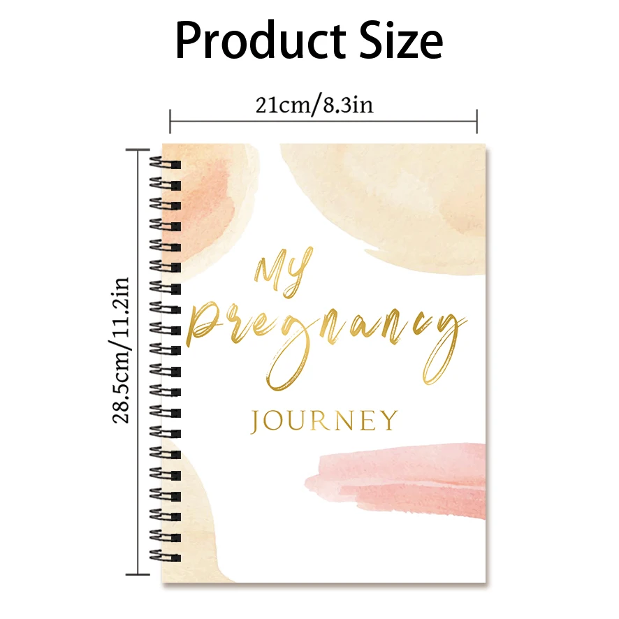 Pregnancy Journal Sticker Set for New Moms, Weekly Pregnancy Tracker Memory Book, 8.3x11.2 Inch, 32 Pages