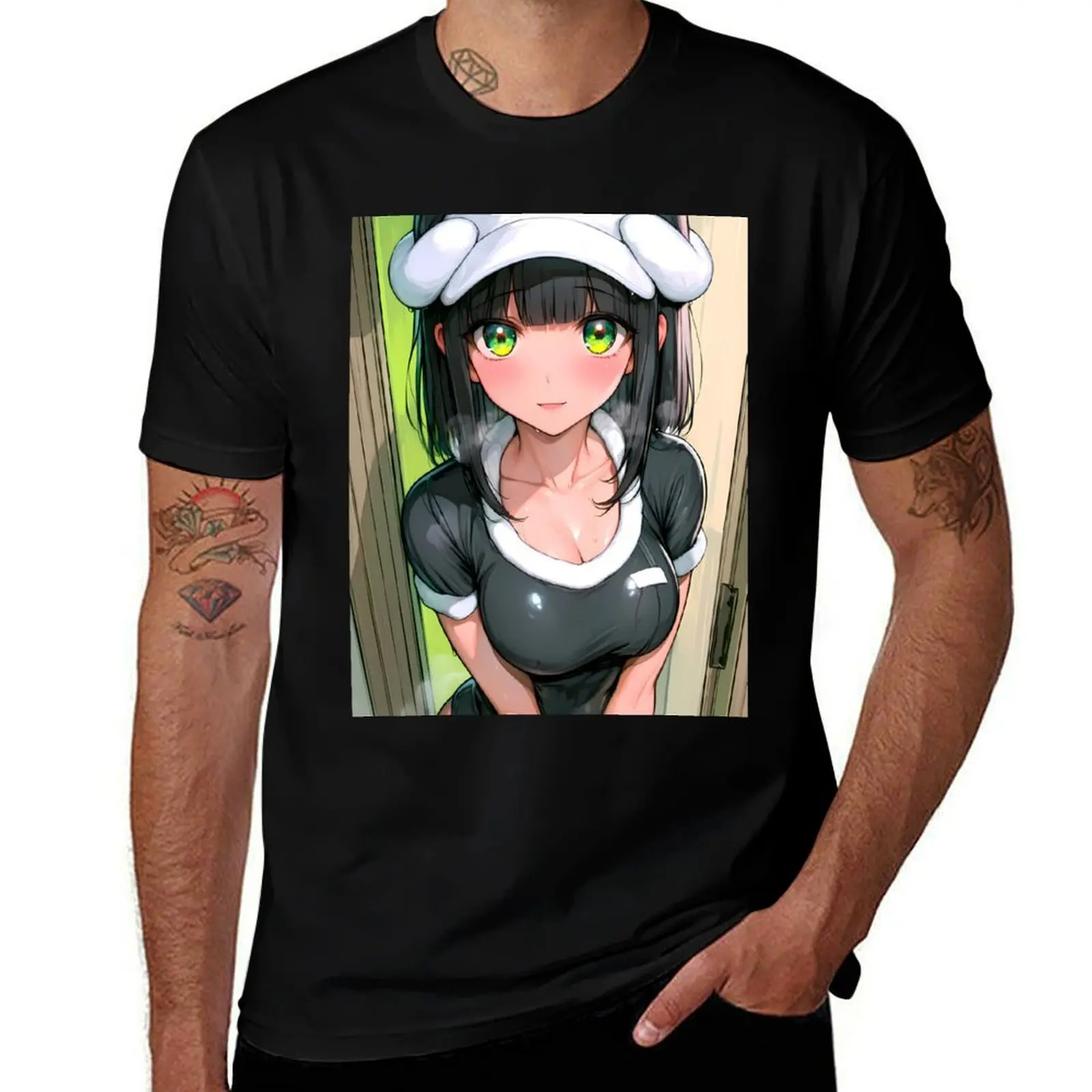 

Albedo Overlord Anime Girl Alluring Glow Seductive Gaze T-Shirt funny gifts heavyweights designer shirts mens clothes