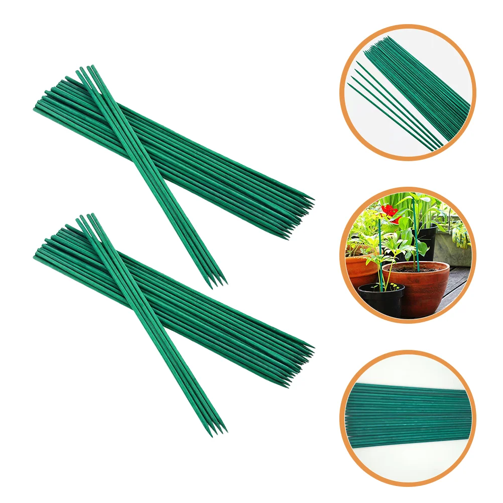 

50 Pcs Garden Supplies Bamboo Support Rod Plants Supports for Outdoor Vine Trellis Tomato Stakes