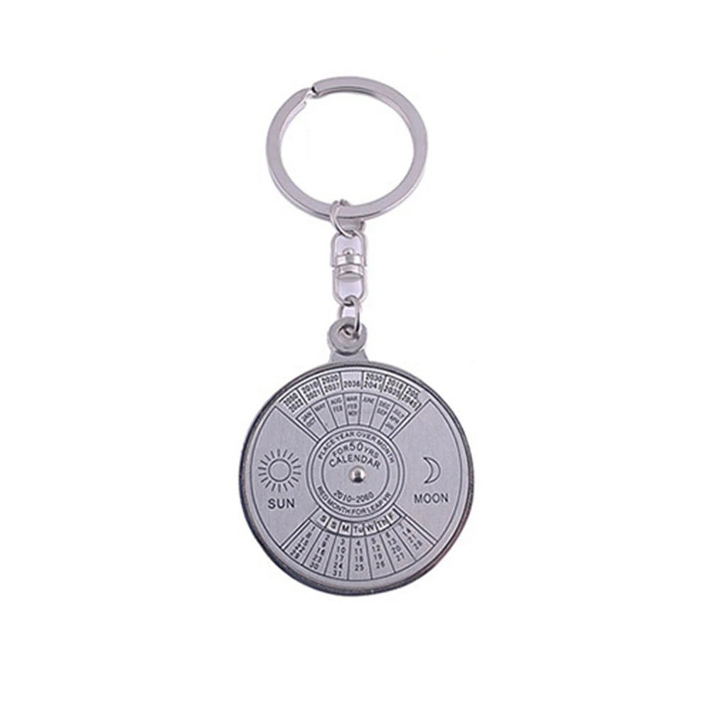 Metal Key Chain Alloy 2010 To 2060 From Creative Keychain Perpetual Calendar 50 Years Keyring