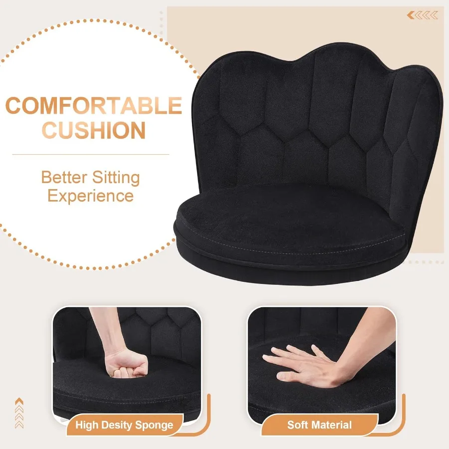 مجموعة مقاعد البار مكونة من 2 مقاعد للبار قابلة للتعديل مع مقعد خلفي مخملي بدون ذراع بارتفاع مقعد جزيرة المطبخ كراسي بار دوارة f #5