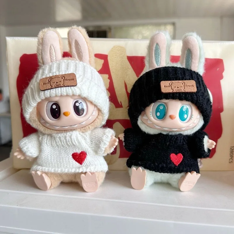 

Anime Labubu Cute Mini Plush Doll'S Clothes Cartoon Outfit Dolls Accessories For Korea Kpop Ido Sweater Clothingl Couples