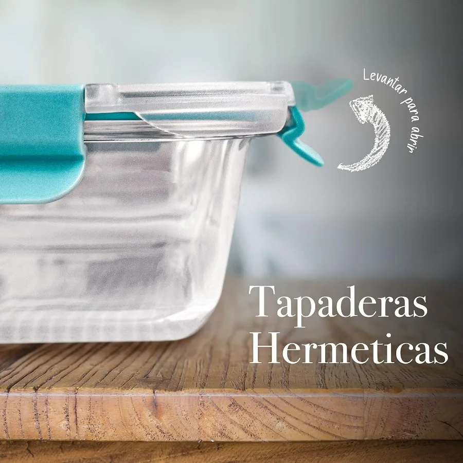 منظمات تخزين حاويات الطعام الزجاجية لمخزن المطبخ | خالية من مادة BPA | مانعة للتسرب | دليل على الرائحة | مقاومة للبقع | 12 مجموعة | ف #2